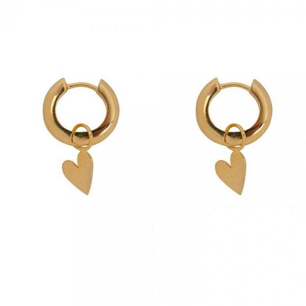 Hammered_Heart_Small_Thick_Hoop_Earring