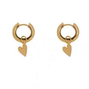 Hammered_Heart_Small_Thick_Hoop_Earring