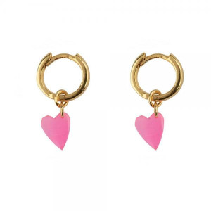 Small_hoop_resin_heart_earring_Pink